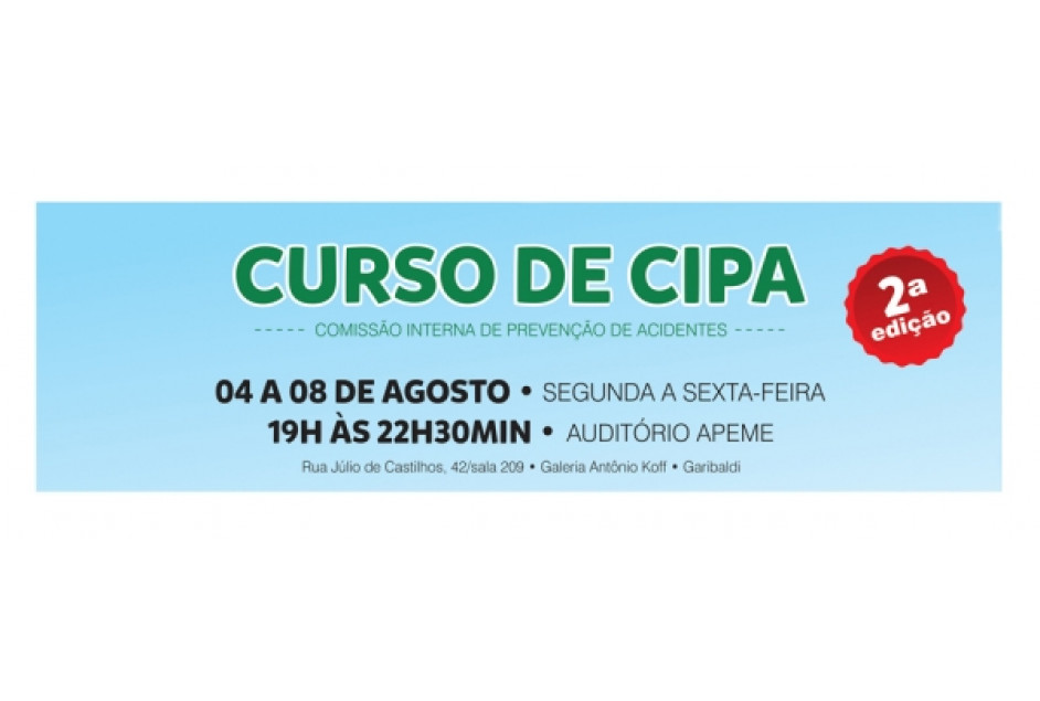 APEME promove 2ª edição do curso de CIPA 