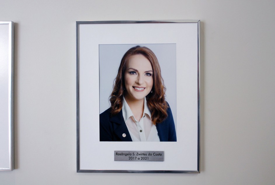 Quadro de Rosângela da Costa é incluído na Galeria de Ex-Presidentes Apeme