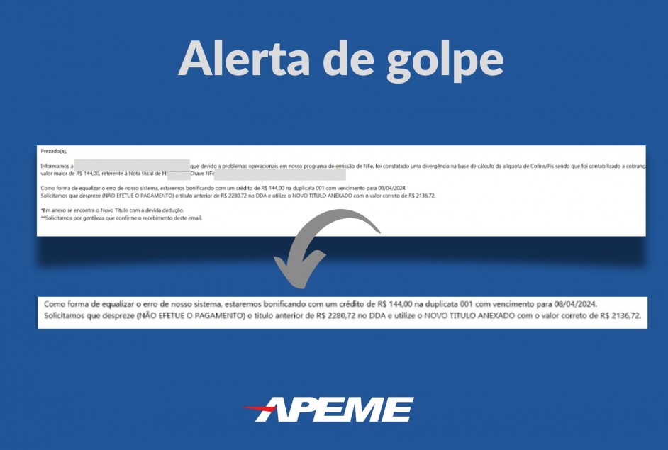 Apeme alerta para golpe da substituição de boleto